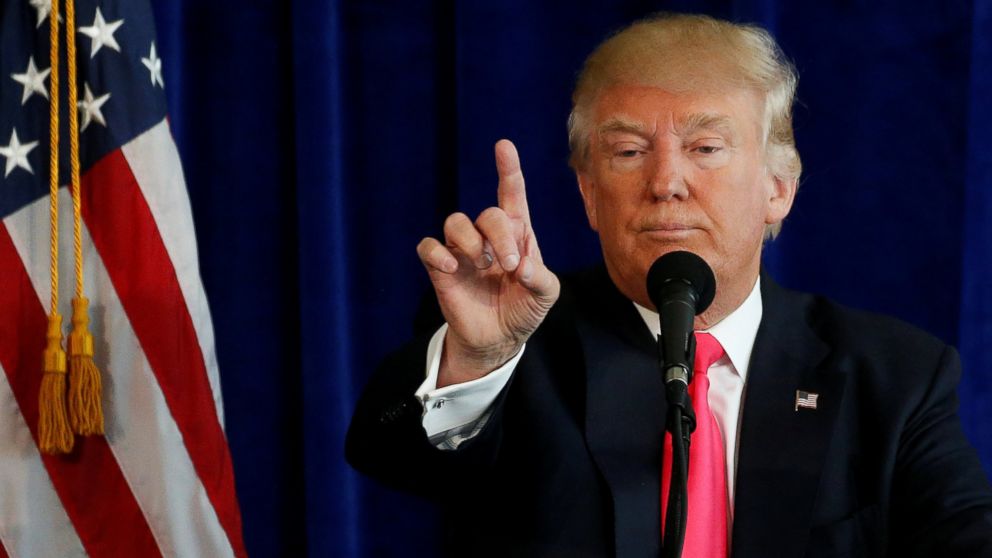 Republican presidential nominee Donald Trump speaks at a campaign event at Trump Doral golf course in Miami, July 27, 2016.