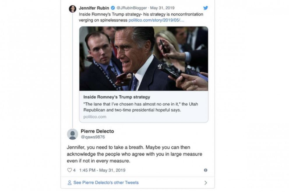 PHOTO: An image of a twitter conversation captured by Slate.com.