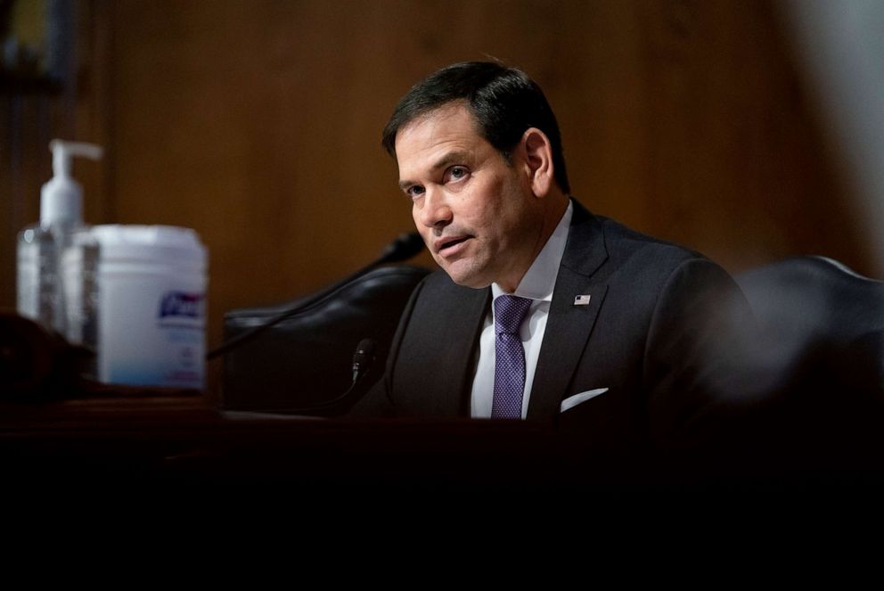 PHOTO: Senator Marco Rubio speaks during a Senate Appropriations Subcommittee hearing, May 26, 2021, on Capitol Hill in Washington, D.C. 