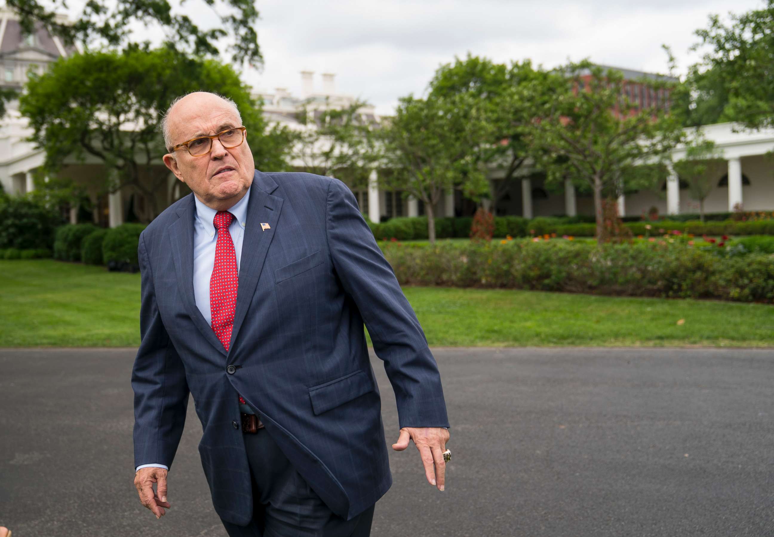 PHOTO: Rudy Giuliani, President Donald Trump's lawyer, arrives to an event for Sports and Fitness Day, at the White House in Washington, May 30, 2018.