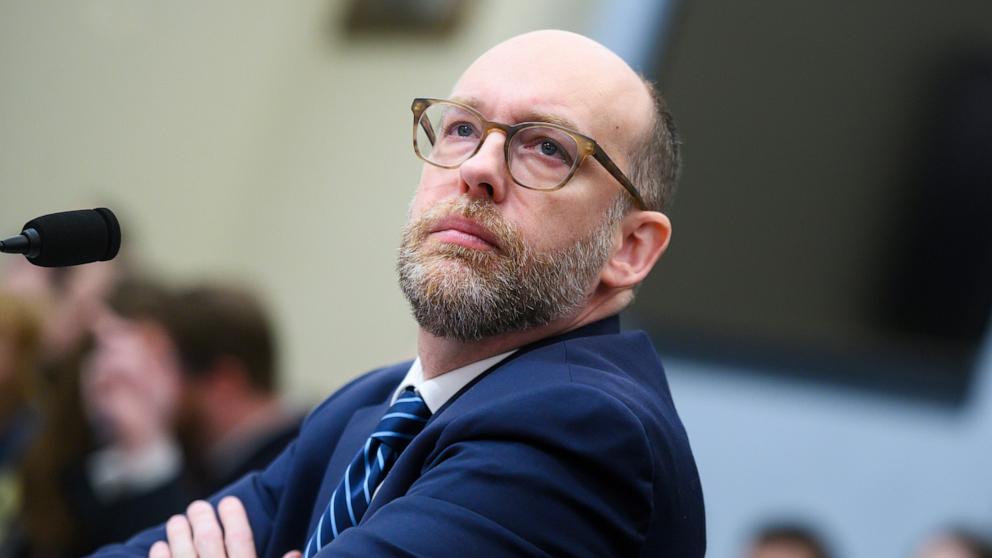 PHOTO: Russell Vought, acting director of the Office of Management and Budget, arrives to testify during the House Budget Committee hearing on The President's 2021 Budget, in Cannon Building, February 12, 2020.