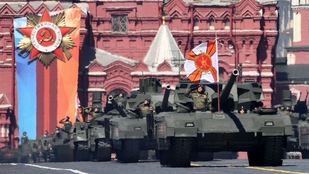 PHOTO: Russian T-14 Armata tanks parade through Red Square during the Victory Day military parade in Moscow, May 9, 2018.