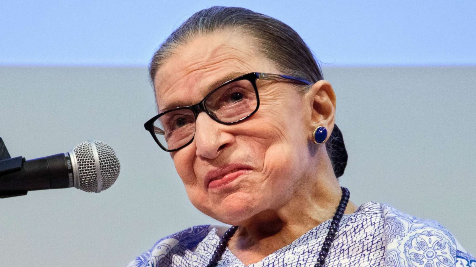 PHOTO: Supreme Court Justice Ruth Bader Ginsburg speaks after the screening of "RBG," the documentary about her, in Jerusalem, July 5, 2018.