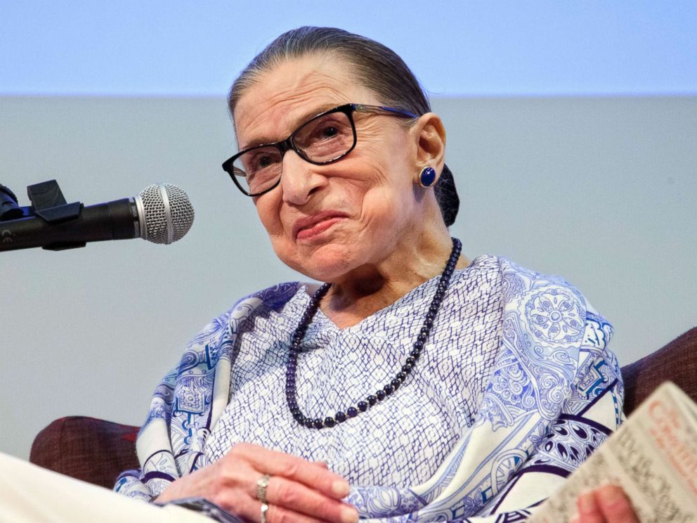 PHOTO: Supreme Court Justice Ruth Bader Ginsburg speaks after the screening of RBG, the documentary about her, in Jerusalem, July 5, 2018.