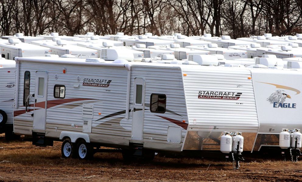 PHOTO: Recreational vehicles sit on the grounds of Jayco, Inc., the country's third largest maker of RVs, Feb. 10, 2009 in Middlebury, Ind. 