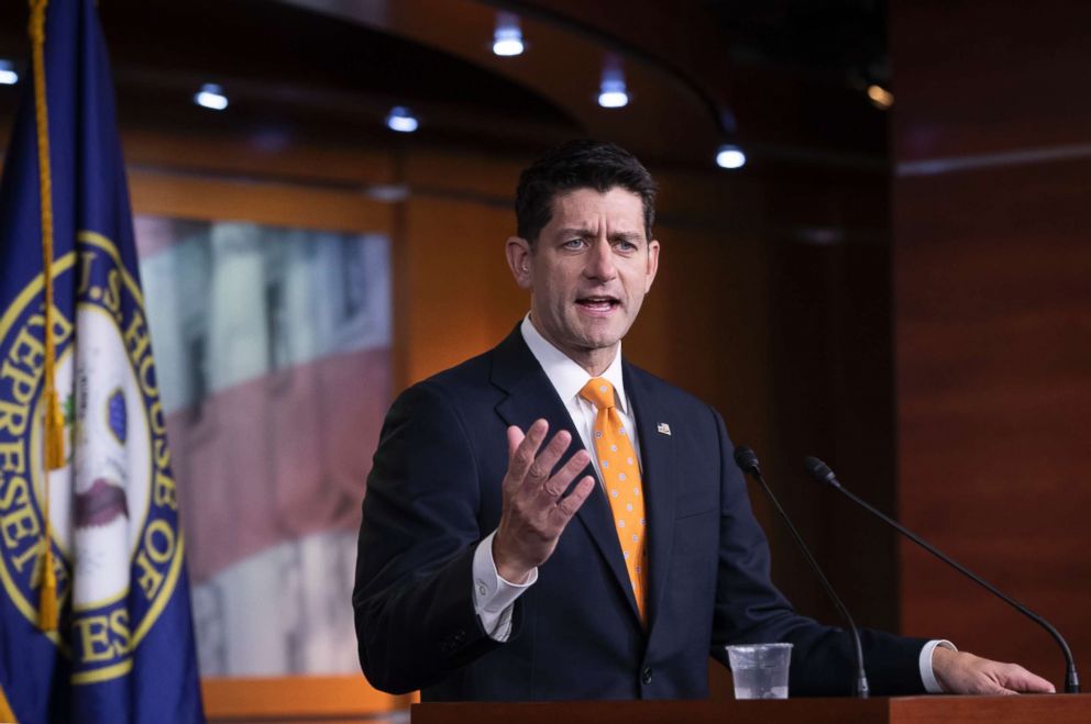 PHOTO: Speaker of the House Paul Ryan, R-Wis., meets with reporters on Capitol Hill, July 26, 2018.