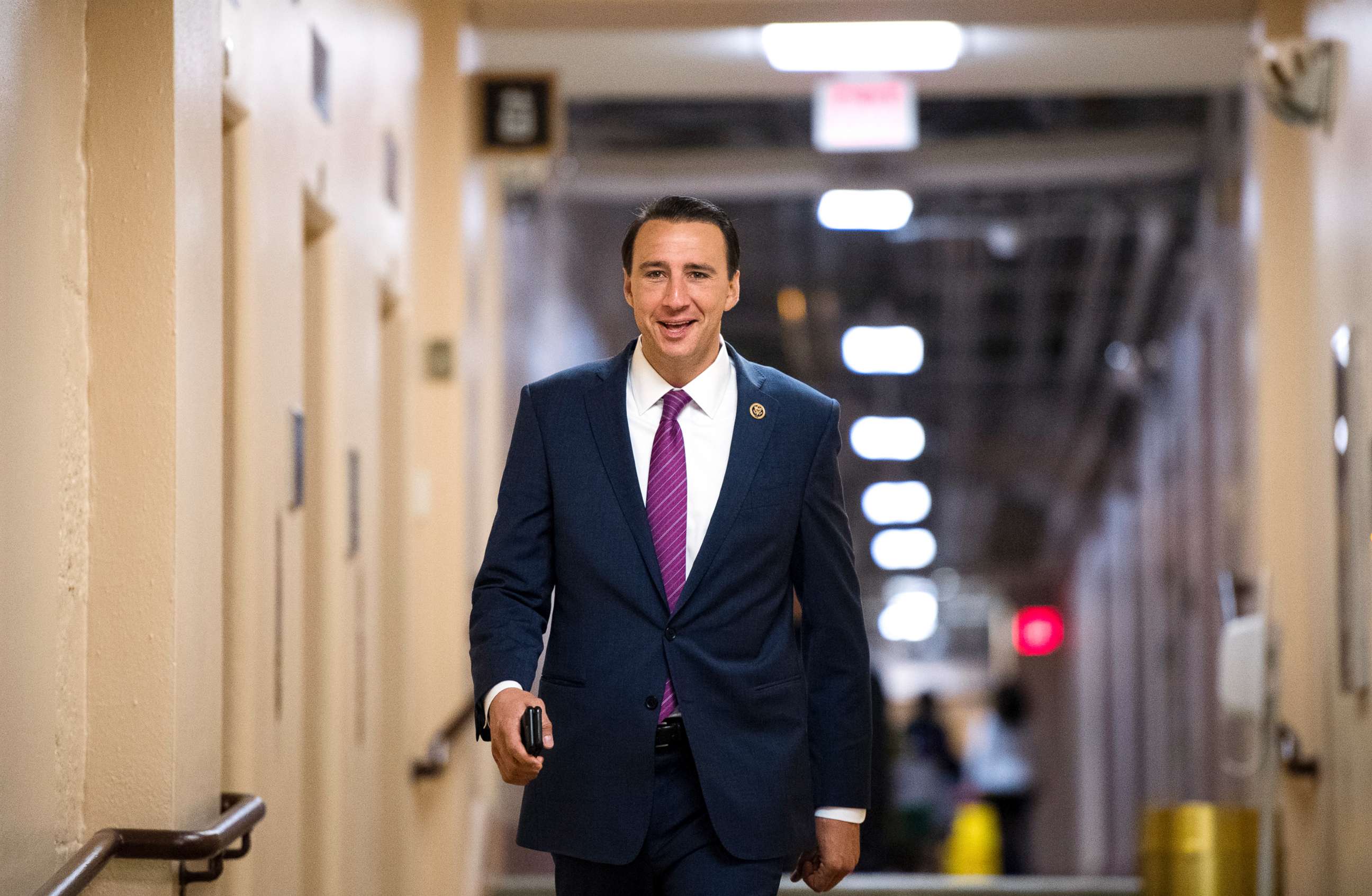 PHOTO: Rep. Ryan Costello, R-Pa., arrives for the House Republican Conference meeting in the Capitol on April 26, 2017. 