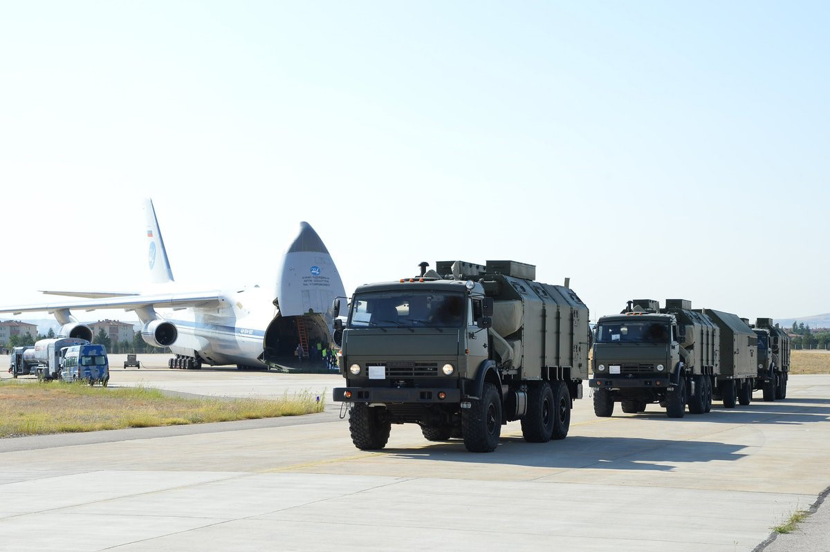 PHOTO: The final parts of the second battery of Russian S-400 missile defense system arrive at Murted Airbase in Ankara, Turkey, on Sept. 15, 2019.