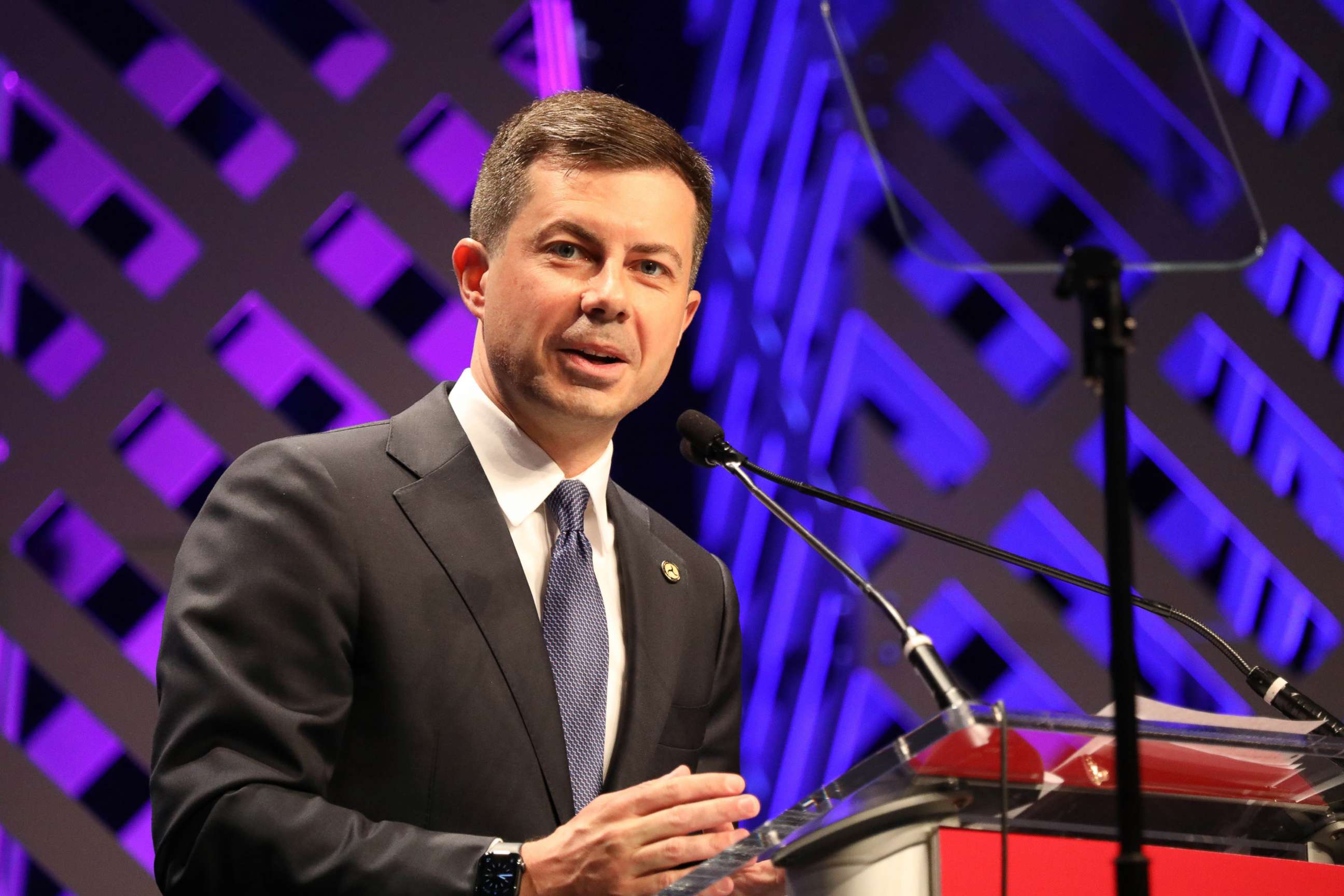 PHOTO: Transportation Secretary Pete Buttigieg delivers remarks at the Plenary II: State of Black America: Combatting the Threat to Civil Rights & Democracy during National Urban League Conference in Washington, July 22, 2022.