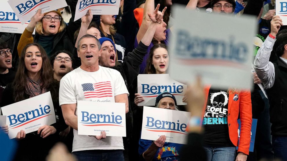 VIDEO: Bernie Sanders claiming top spot in New Hampshire primary