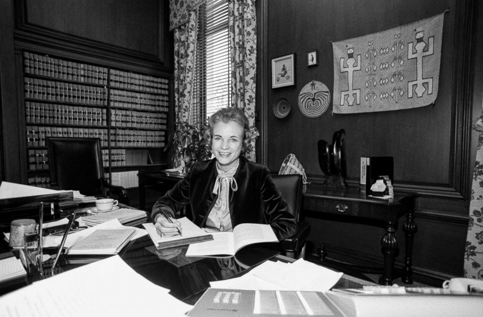 PHOTO: Judge Sandra Day O'Connor in her chambers, circa 1981. 