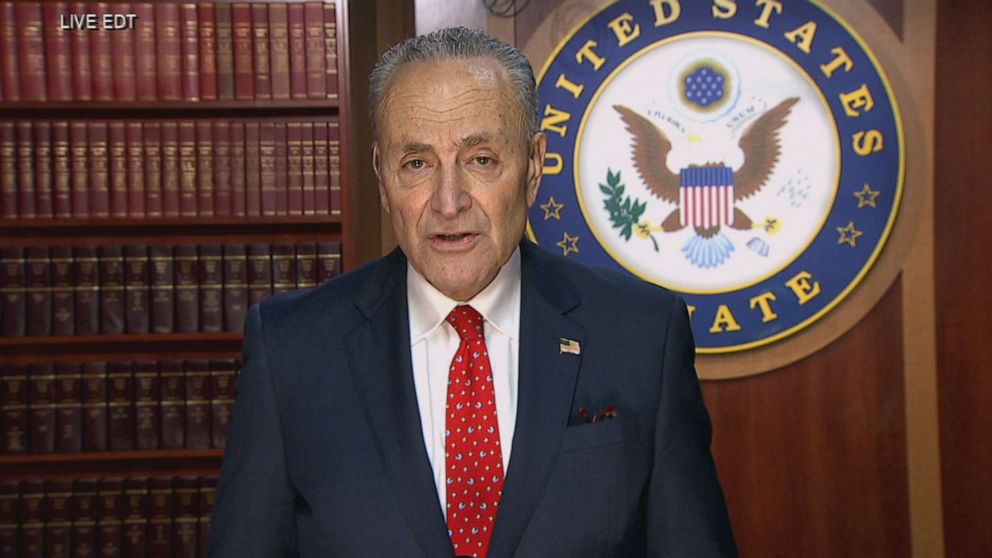 PHOTO: Senate Minority Leader Chuck Schumer appears on ABC's "The View," March 25, 2020.