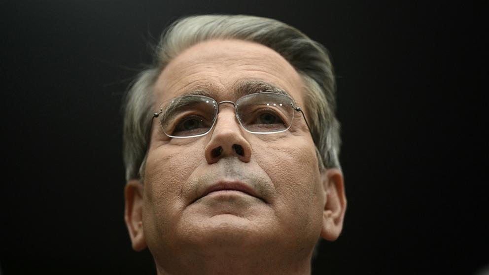 PHOTO: Secretary of Treasury Scott Bessent looks on during a House Financial Services Committee Hearing on Capitol Hill in Washington, DC, on May 7, 2025.
