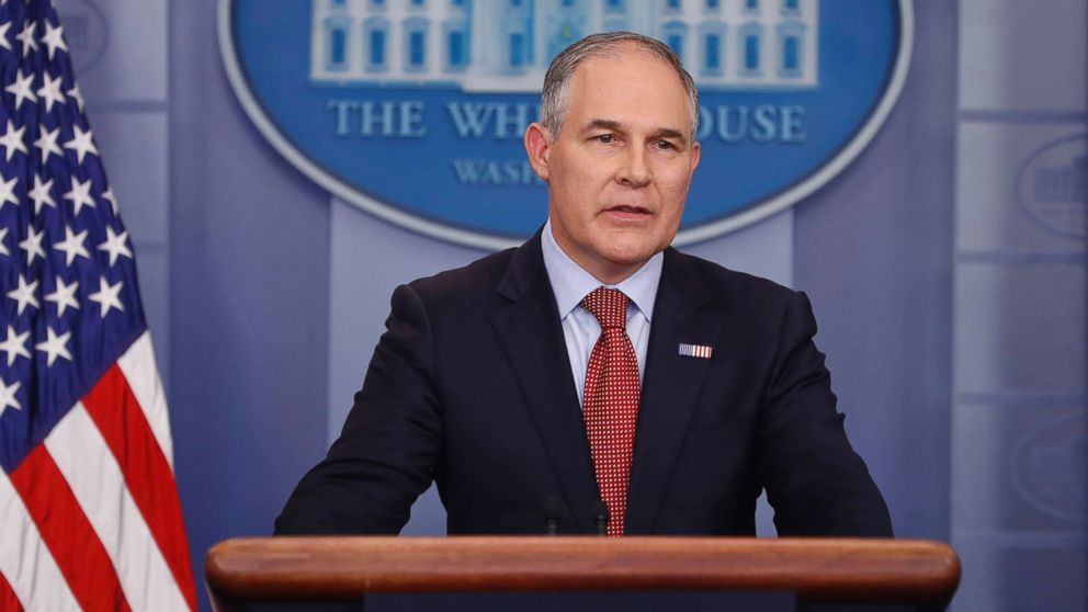 In this June 2, 2017, file photo, EPA Administrator Scott Pruitt speaks in the Brady Press Briefing Room of the White House in Washington.