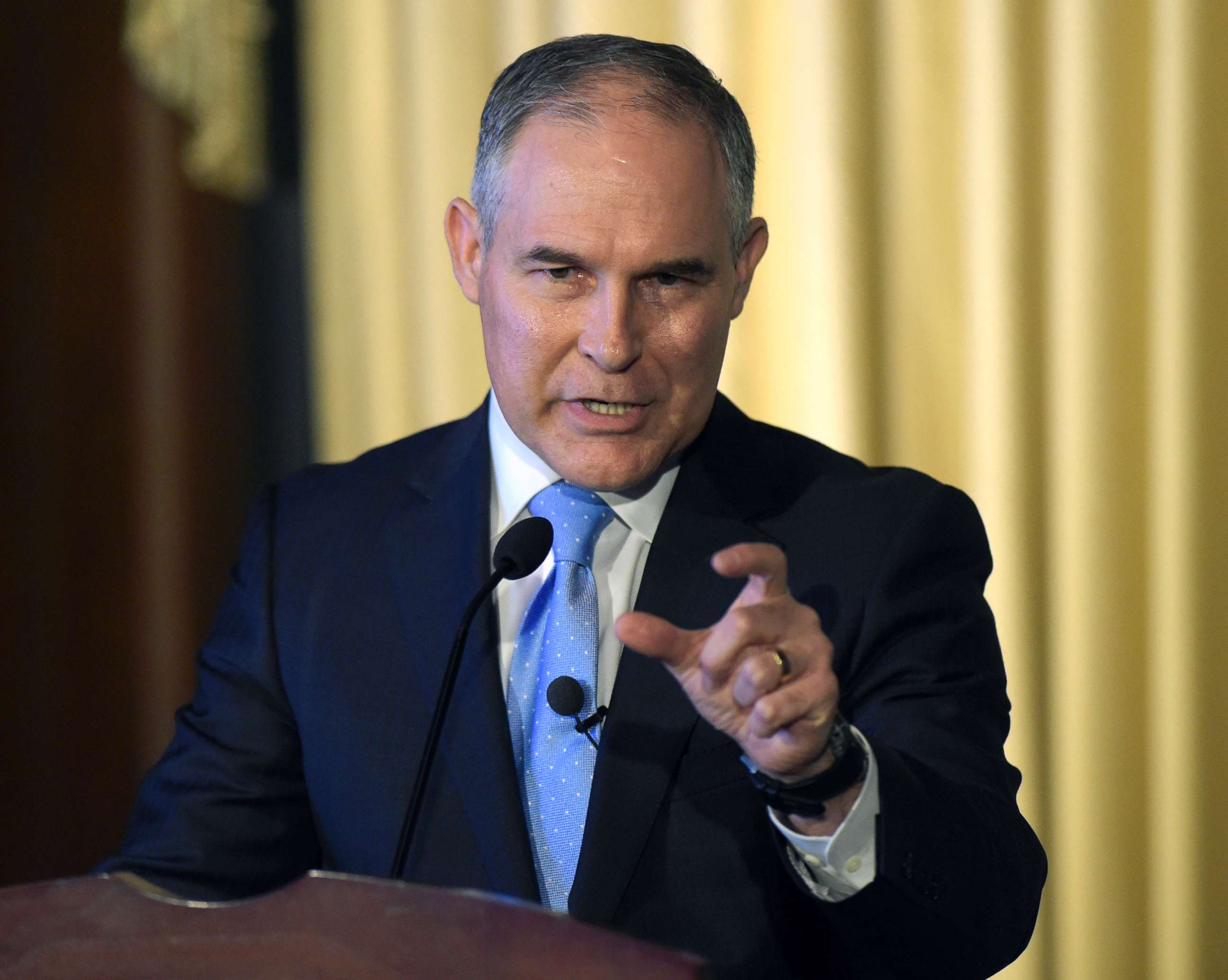 PHOTO: Environmental Protection Agency (EPA) Administrator Scott Pruitt speaks in Washington, Feb. 21, 2017.