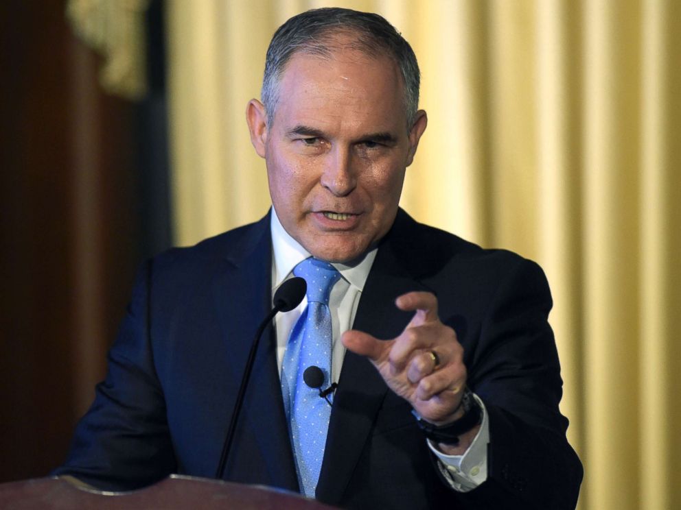 PHOTO: Environmental Protection Agency (EPA) Administrator Scott Pruitt speaks in Washington, Feb. 21, 2017.