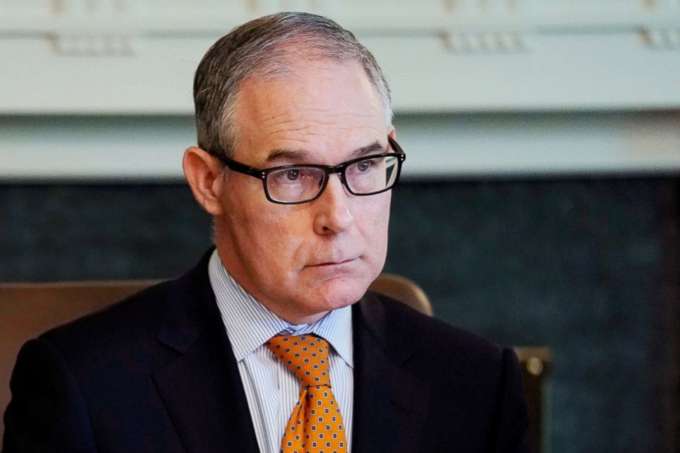 PHOTO: Environmental Protection Agency (EPA) Administrator Scott Pruitt attends a cabinet meeting with President Donald Trump at the White House on June 21, 2018.