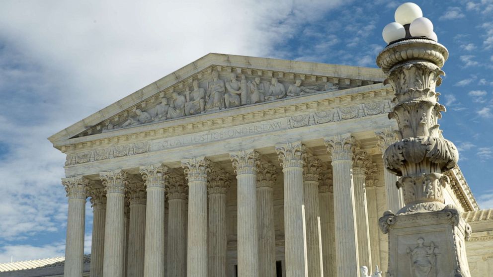 PHOTO: President Trump demanded that two sitting Supreme Court justices recuse themselves from all Trump-related matters, insisting without evidence that they have treated him unfairly.