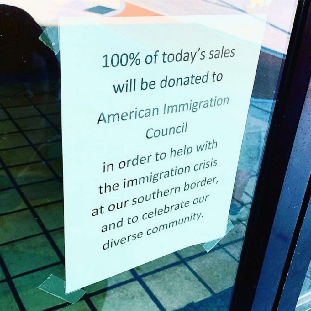 PHOTO: The Scullery restaurant in Greenville, N.C., says in a letter that it will donate its daily profits to an immigration nonprofit ahead of President Donald Trump's rally. 