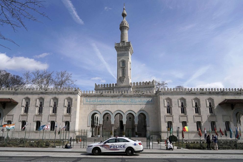 PHOTO: A police vehicle sits outside of the Islamic Center of Washington in Washington, D.C., following the mosque attacks in New Zealand March 15, 2019.