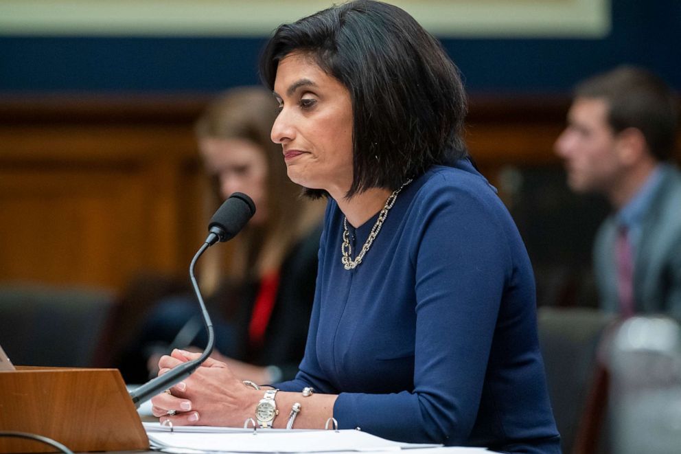 PHOTO: Centers for Medicare and Medicaid Services Administrator Seema Verma testifies before the House Commerce Subcommittee on Oversight and Investigations on Capitol Hill in Washington, Oct. 23, 2019.