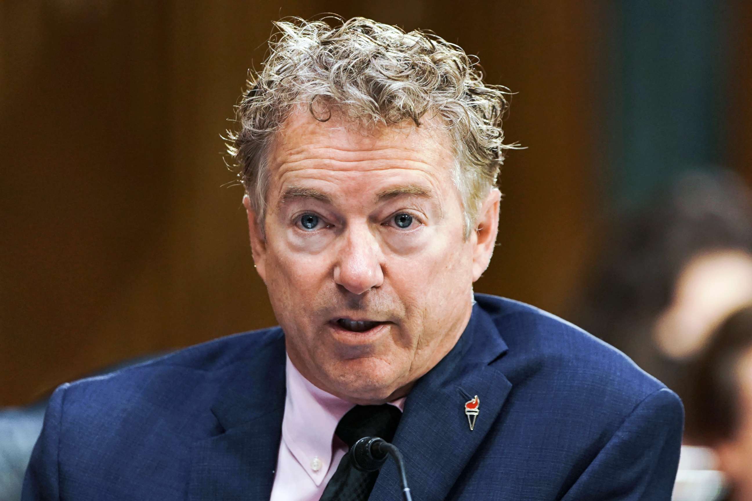 PHOTO: Sen. Rand Paul, R-Ky., speaks during a Senate Health, Education, Labor and Pensions Committee hearing to examine an update from Federal officials on efforts to combat COVID-19 on Tuesday, May 11, 2021, on Capitol Hill, in Washington. 