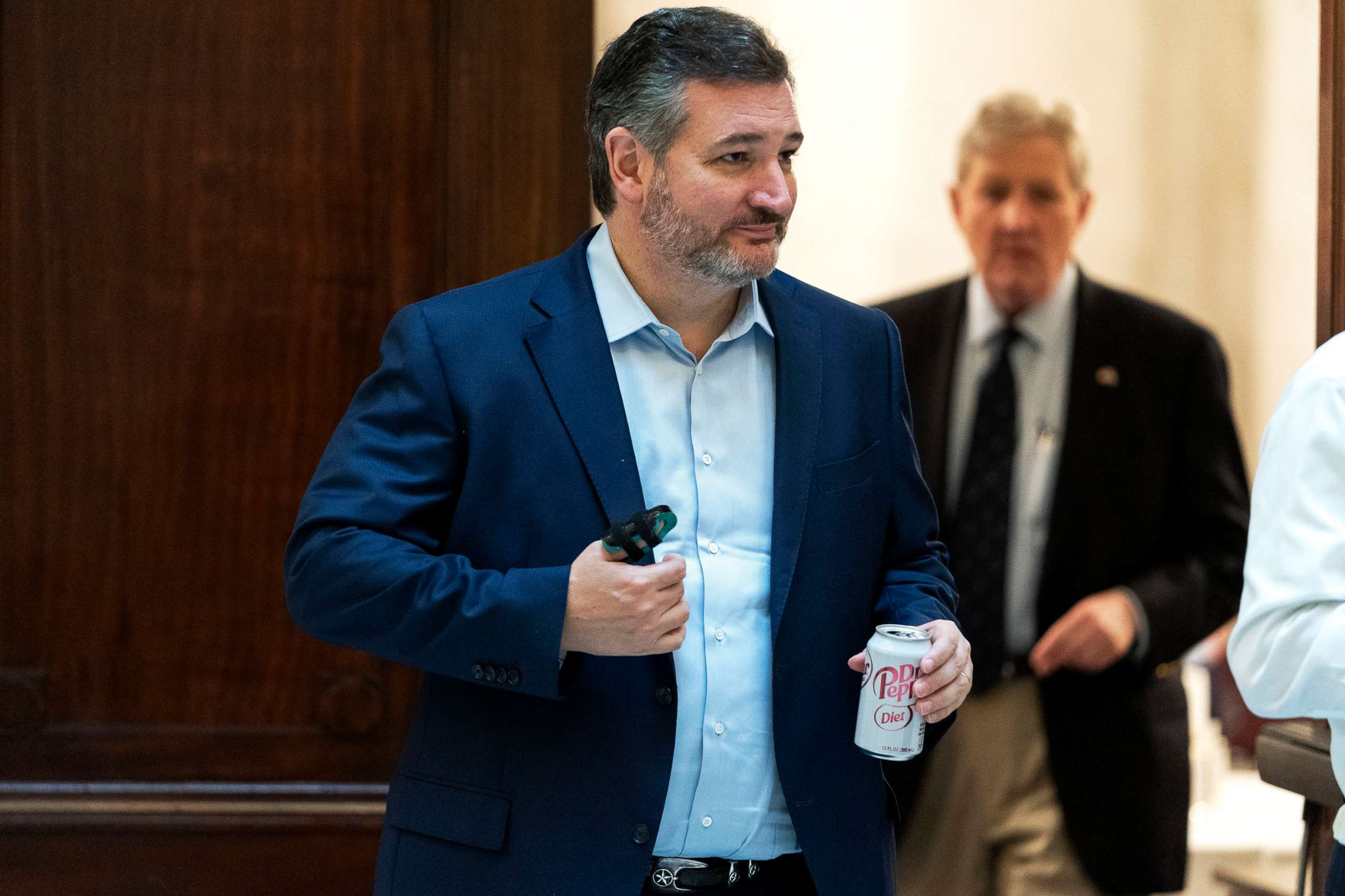 PHOTO: Sen. Ted Cruz leaves a policy luncheon on Capitol Hill in Washington, Feb., 17, 2022.