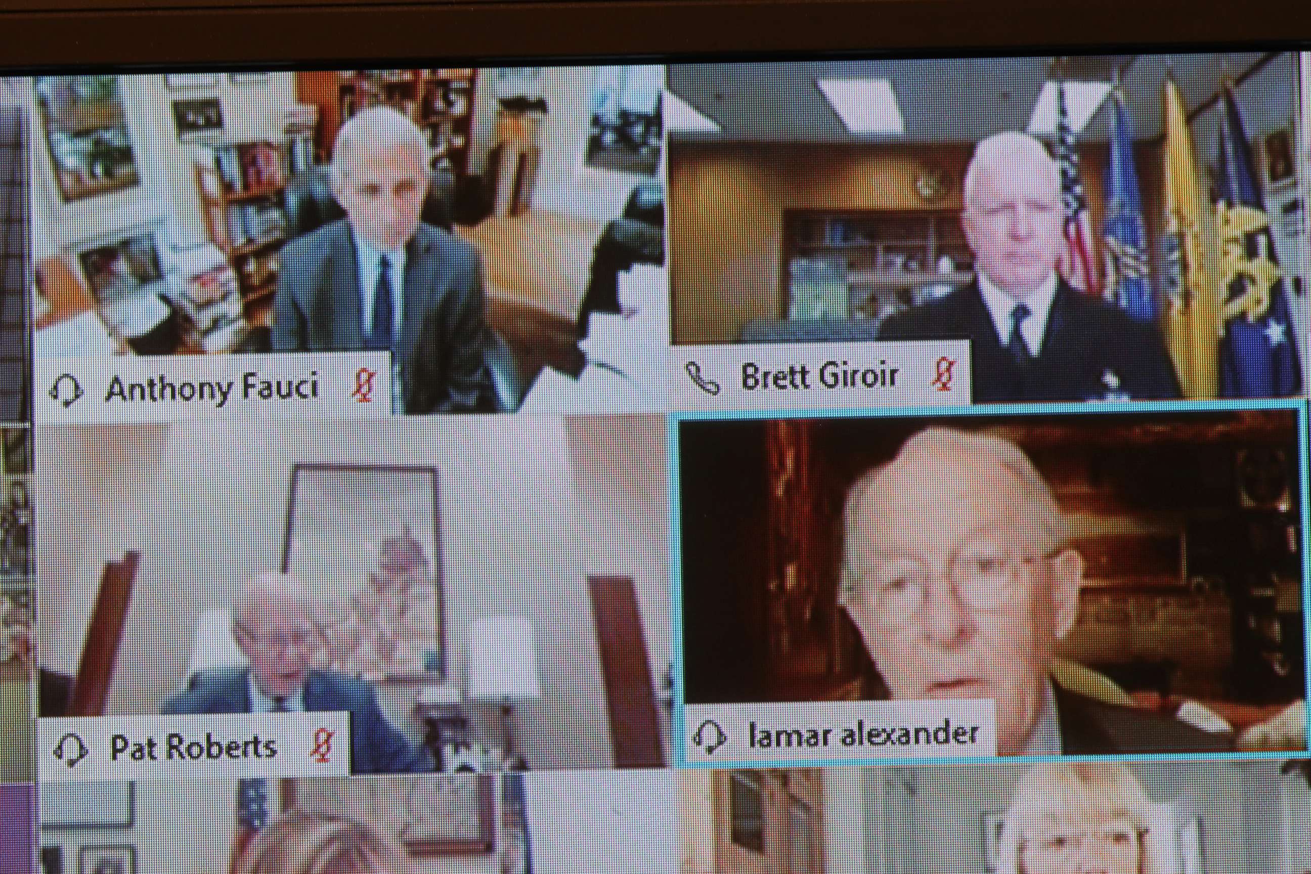 PHOTO: Chairman Lamar Alexander speaks during virtual Senate Health, Education, Labor and Pensions Committee hearing on Capitol Hill on May 12, 2020 in Washington, DC. 