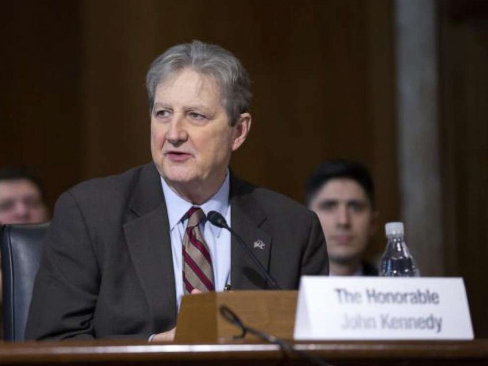 PHOTO: Senator John Kennedy speaks during the Senate Committee on Energy and Natural Resources hearing considering the nomination of Dan Brouillette to be Secretary of Energy on Capitol Hill in Washington, Nov. 14, 2019.