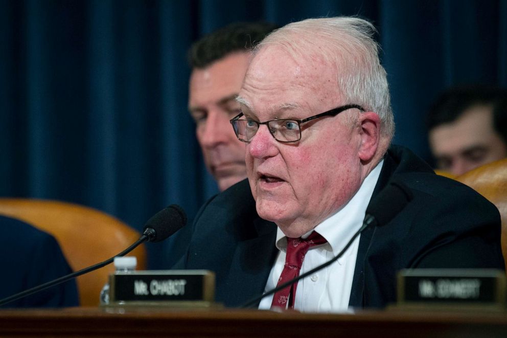 PHOTO: Rep. Jim Sensenbrenner, R-Wisc., speaks during the House Judiciary Committee hearing on the impeachment inquiry of President Trump in Longworth Building in Washington, DC, Dec. 4, 2019. 