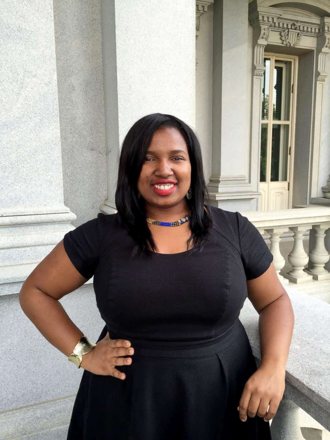 PHOTO: Shavonnia Corbin-Johnson, a 26-year-old former staffer for Democratic incumbent Sen. Bob Casey who worked under the Obama administration at the Office of Management and Budget. 