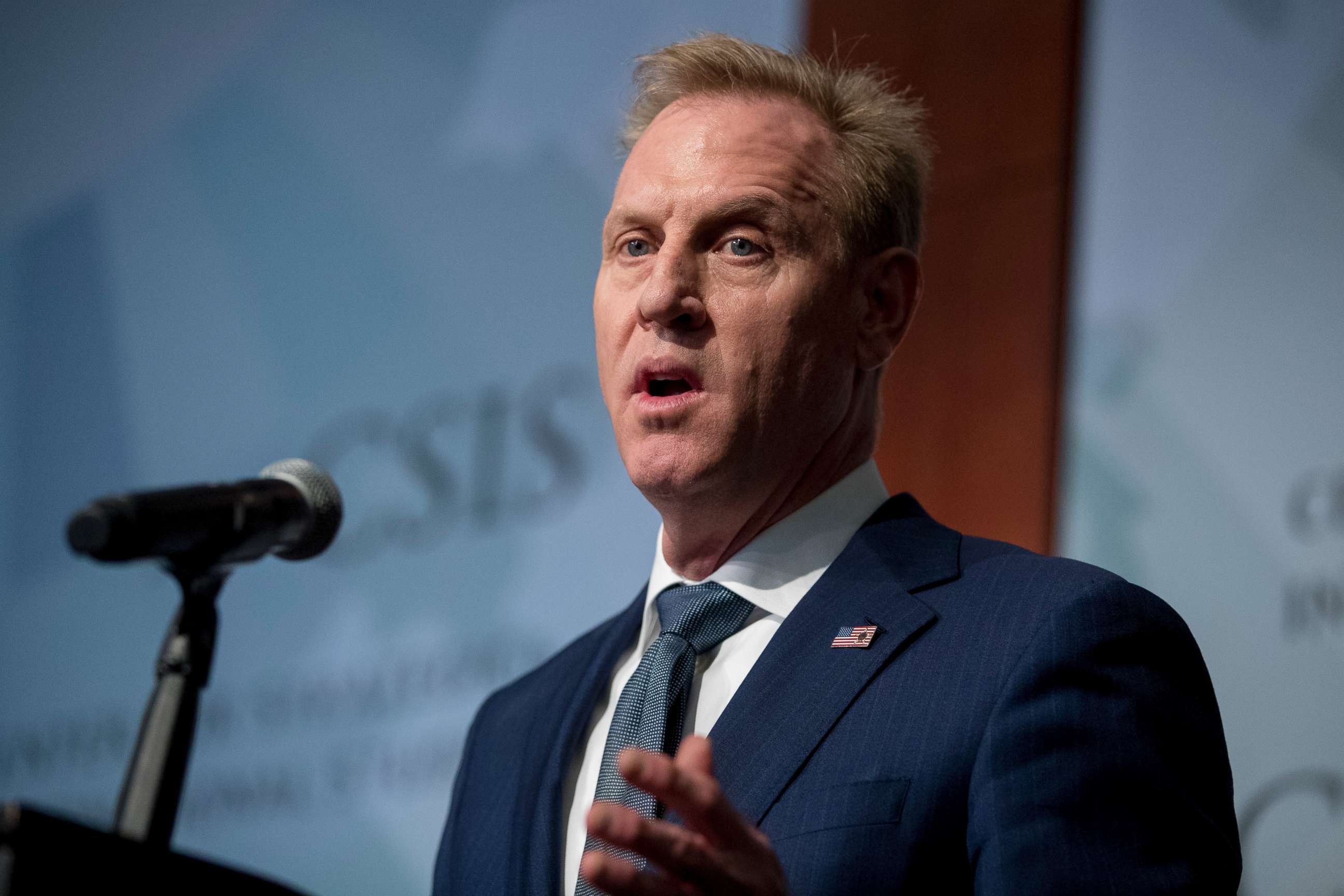 PHOTO: Acting Defense Secretary Patrick Shanahan speaks at the Center for Strategic and International Studies, March 20, 2019. 