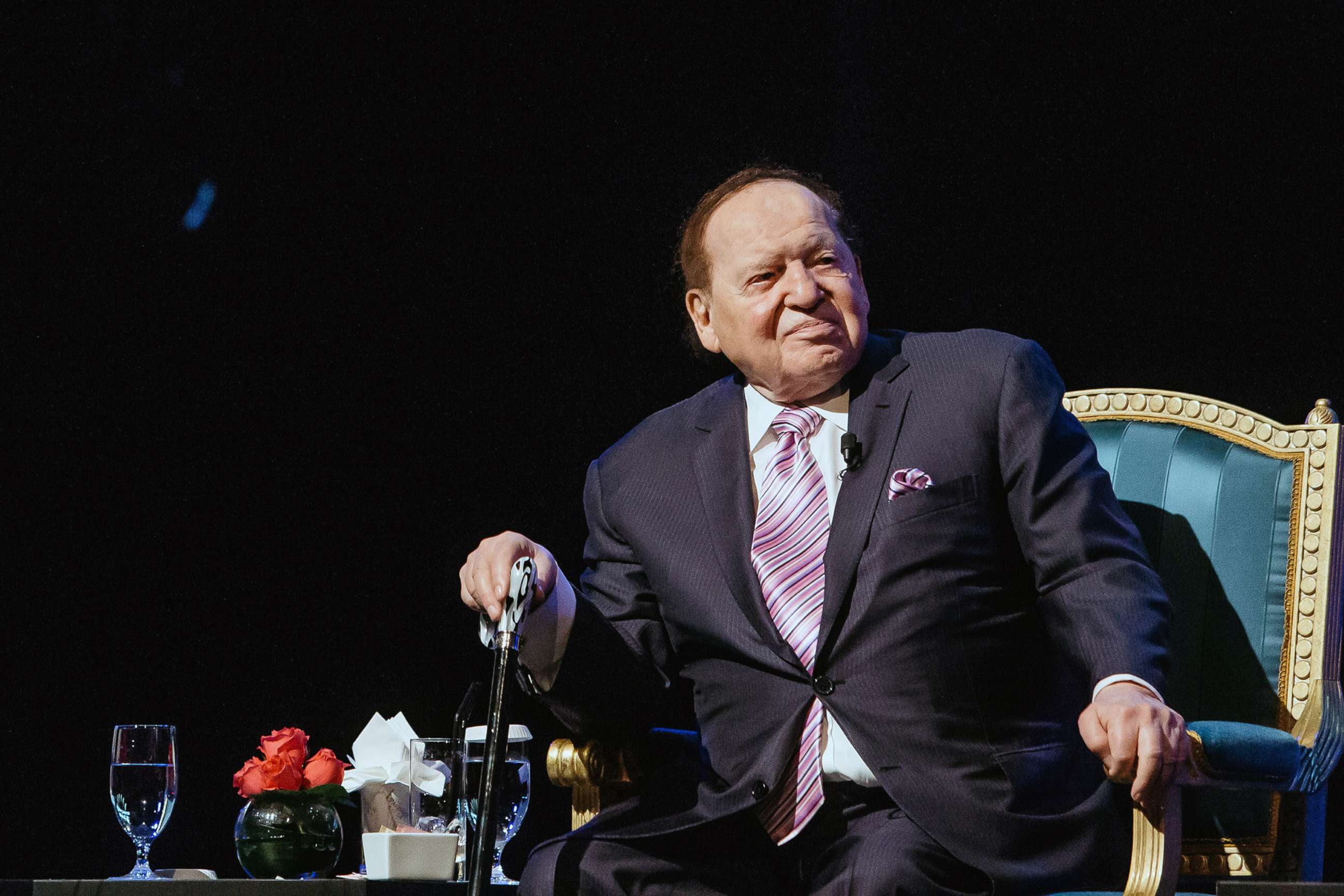 PHOTO: Billionaire Sheldon Adelson, chairman and chief executive officer of Las Vegas Sands Corp., attends a news conference at the company's Parisian Macao casino resort in Macau, China, Sept. 13, 2016.  