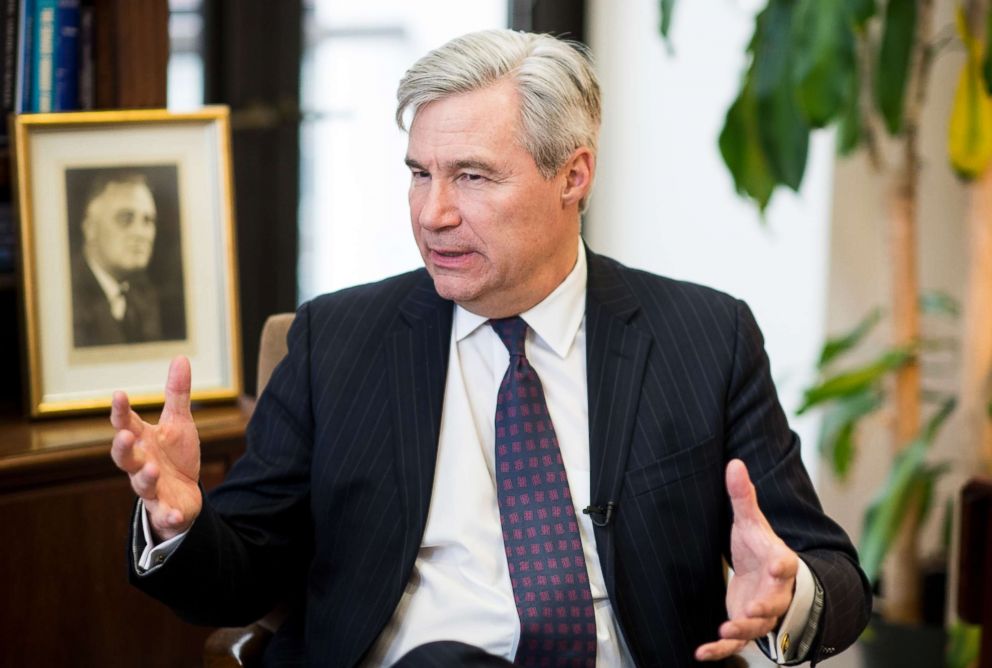 PHOTO: Sen. Sheldon Whitehouse in his office in Washington D.C. on March 8, 2018.