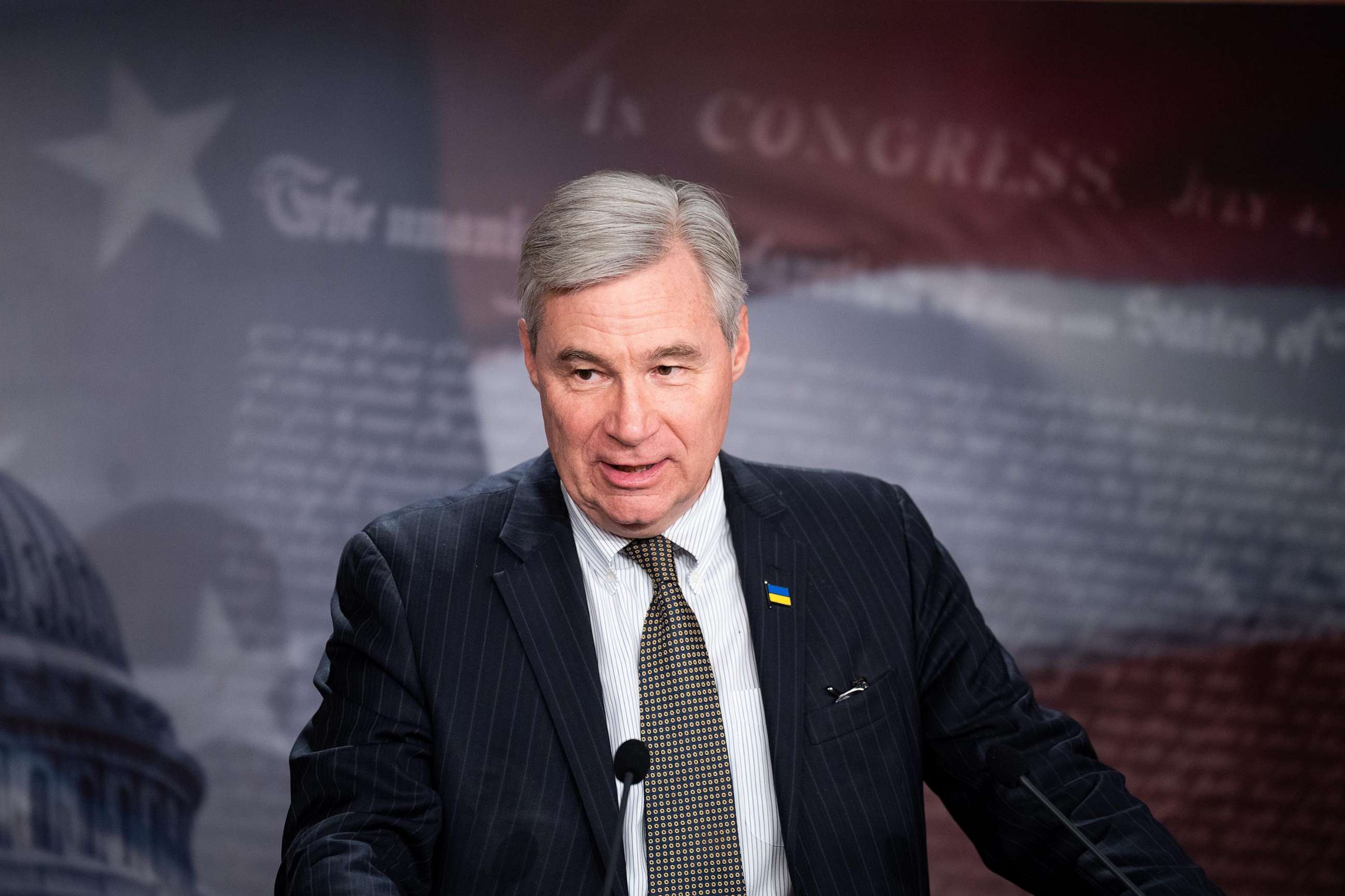 PHOTO: In this March 9, 2023, file photo, Sen. Sheldon Whitehouse speaks during the news conference at the U.S. Capitol, in Washington, D.C.