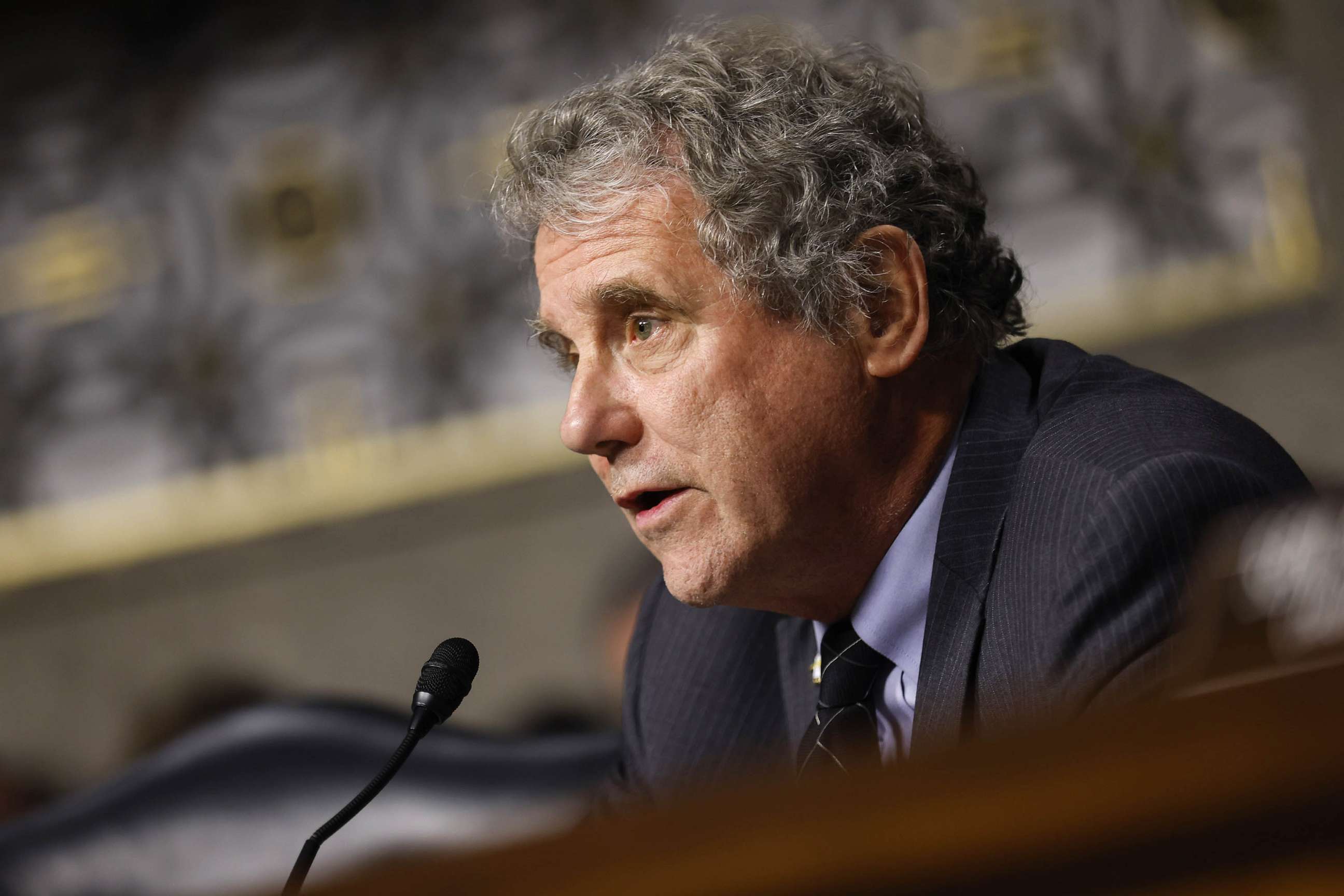PHOTO: In this Dec. 1, 2022, file photo, Senator Sherrod Brown speaks during a Senate Agriculture, Nutrition and Forestry Committee hearing in Washington, D.C.