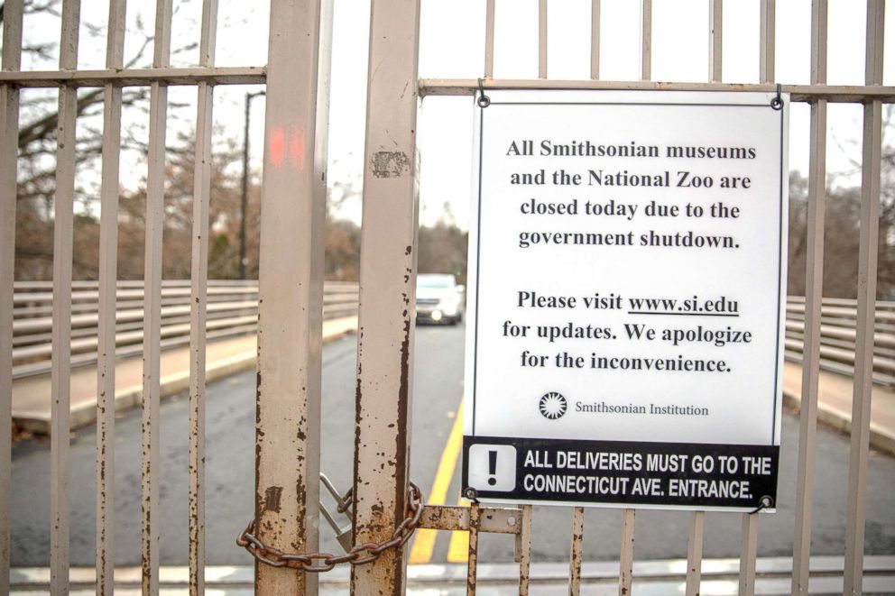 PHOTO: Smithsonian National Zoo is closed to the public on Jan. 02, 2019, in Washington, D.C. 