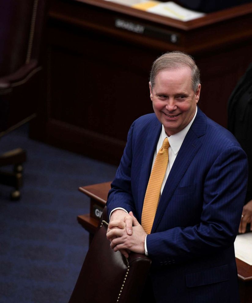 PHOTO: Sen. Wilton Simpson during a session at the Capitol, March 19, 2020 in Tallahassee, Fla.