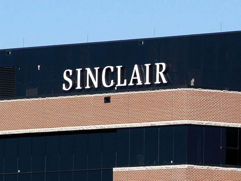 PHOTO: A sign on the Sinclair Broadcast building is seen, Oct. 12, 2004, in Hunt Valley, Md.