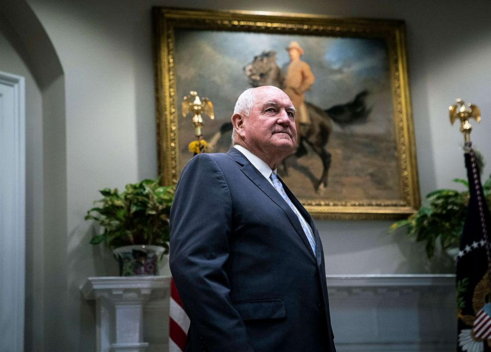 PHOTO: Secretary of Agriculture Sonny Perdue attends an event in the Roosevelt Room at the White House, May 23, 2019 in Washington, D.C.