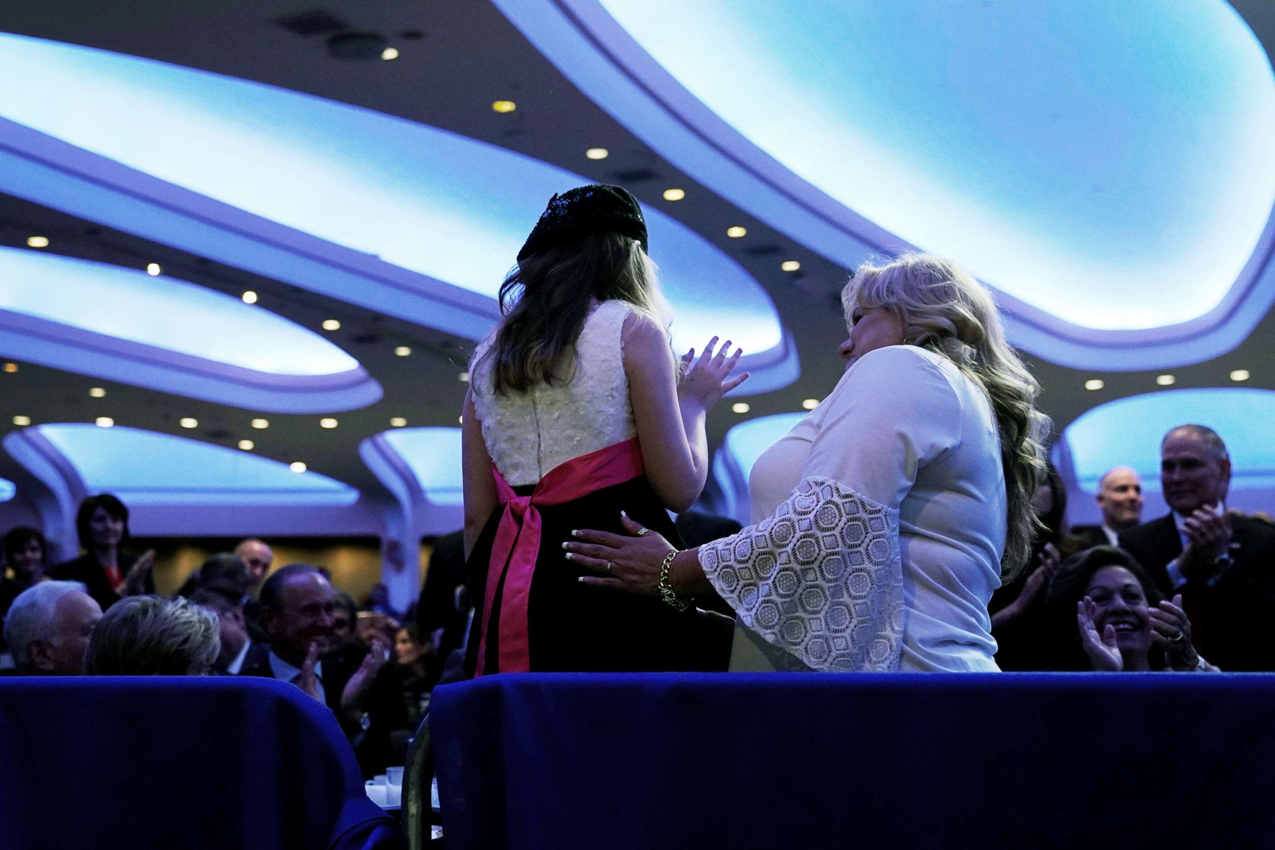PHOTO: Sophia Marie Campa-Peters, is acknowledged at the National Prayer Breakfast in Washington, D.C., Feb. 8, 2018.