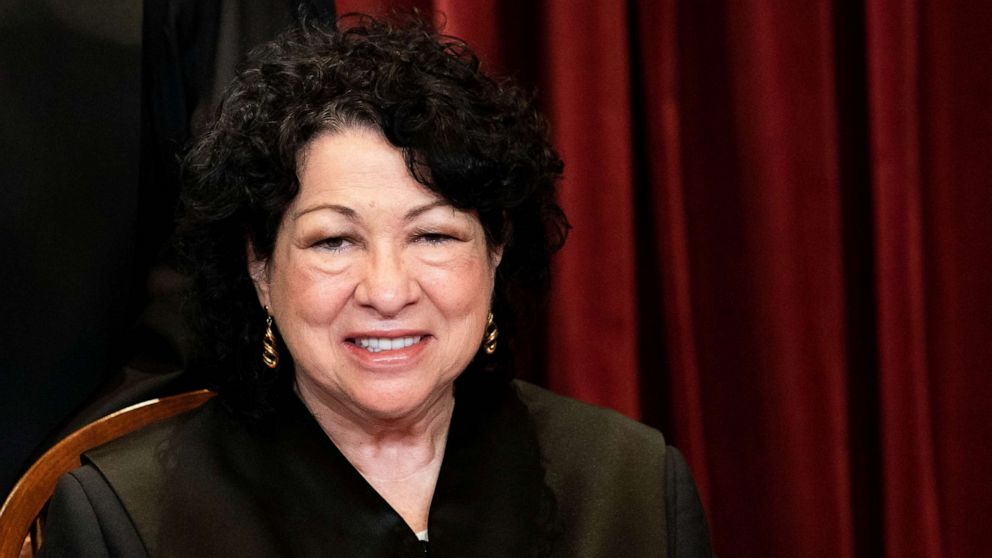 PHOTO: Sonia Sotomayor, associate justice of the U.S. Supreme Court, during the formal group photograph at the Supreme Court in Washington, D.C., April 23, 2021.