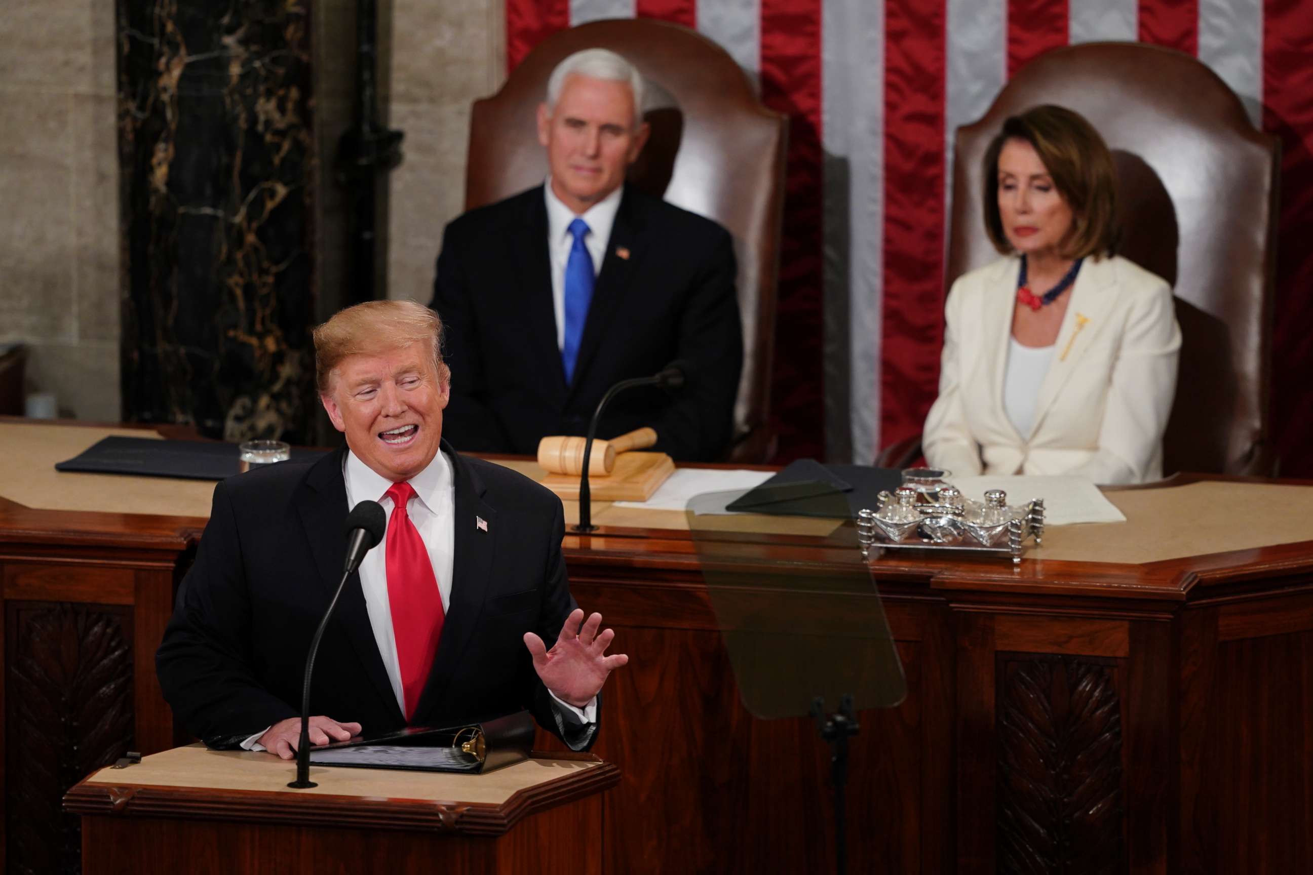 PHOTO: President Donald Trump delivers his State of the Union address to a joint session of Congress on Capitol Hill in Washington, Feb. 5, 2019.