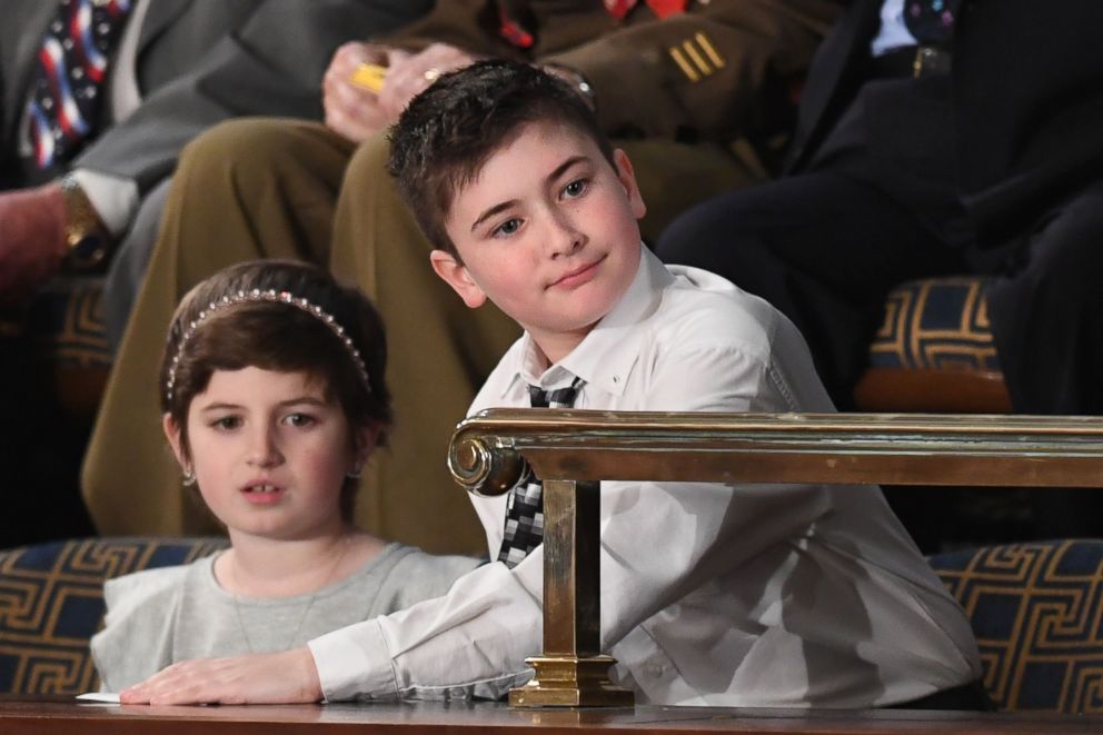 PHOTO: Joshua Trump and Grace Eline attend the State of the Union address at the U.S. Capitol in Washington, Feb. 5, 2019.