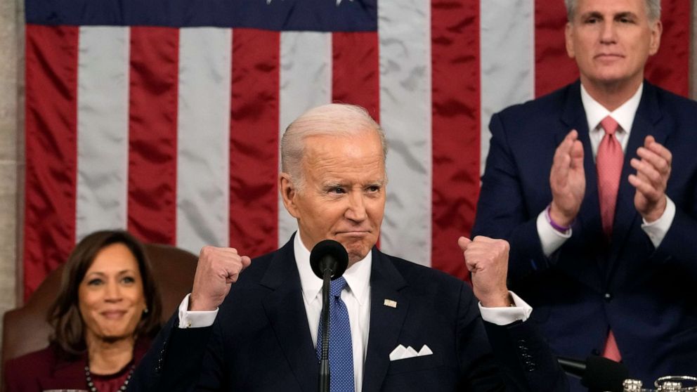 PHOTO: President Joe Biden delivers the State of the Union address Feb. 7, 2023, in Washington.