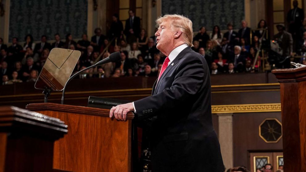 PHOTO: President Donald Trump delivers the State of the Union address at the U.S. Capitol in Washington, Feb. 5, 2019.