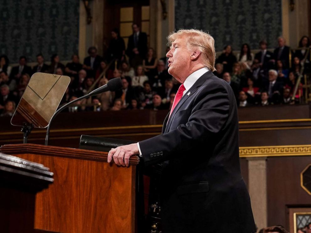 PHOTO: President Donald Trump delivers the State of the Union address at the U.S. Capitol in Washington, Feb. 5, 2019.