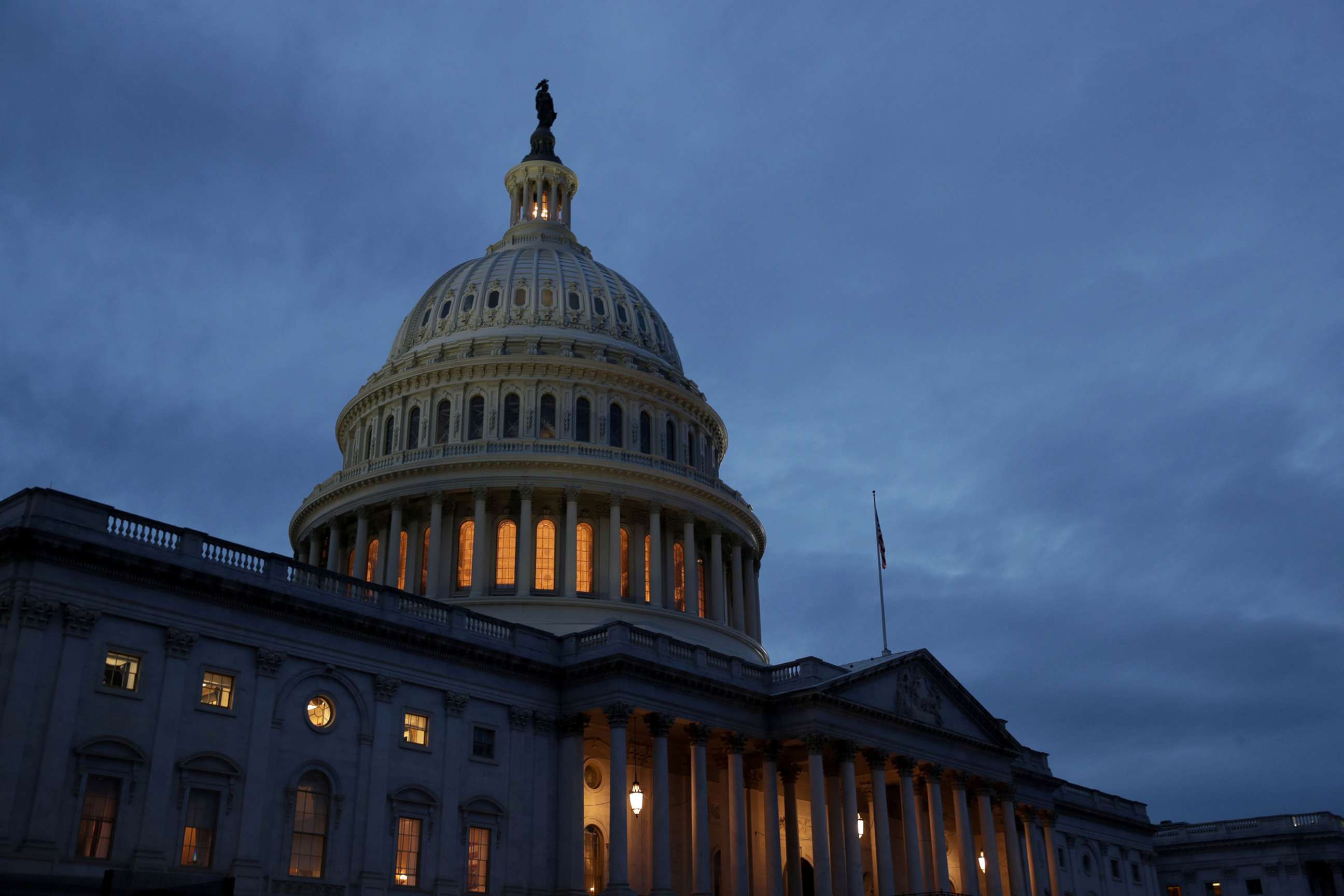 PHOTO: Night falls ahead of President Donald Trump's State of the Union address at the U.S. Capitol in Washington, Feb. 4, 2020.