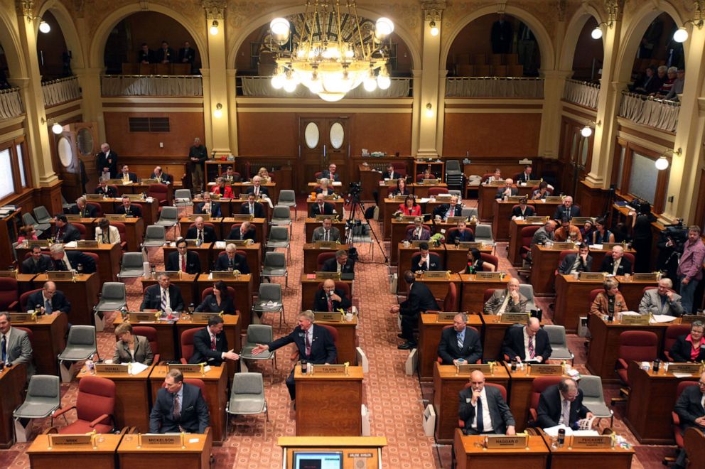 PHOTO:The House of Representatives convenes after being sworn in to begin the 2013 legislative session in Pierre, S.D., Jan. 8, 2013.