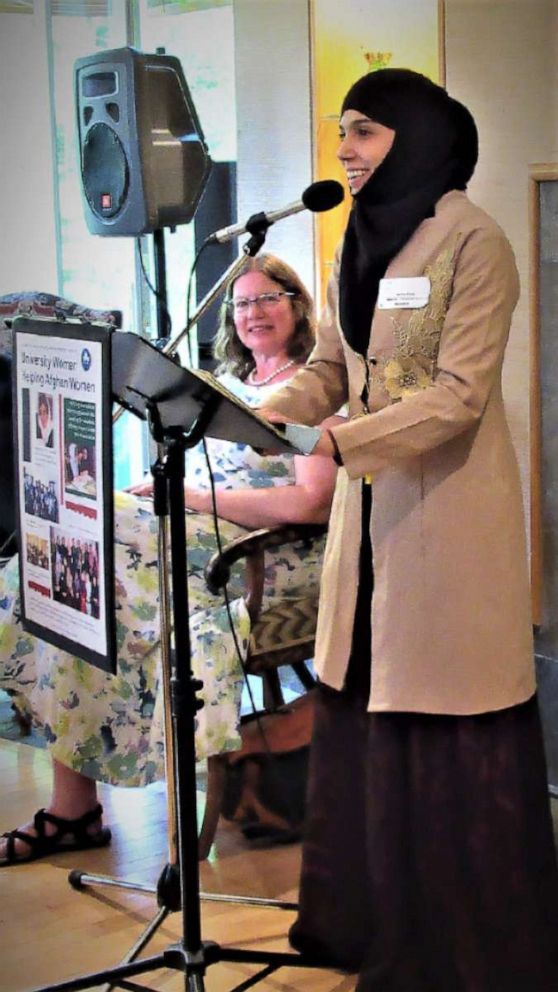 PHOTO: Sarina Faizy speaks about the importance of Womens' rights in Canada in an undated photo.